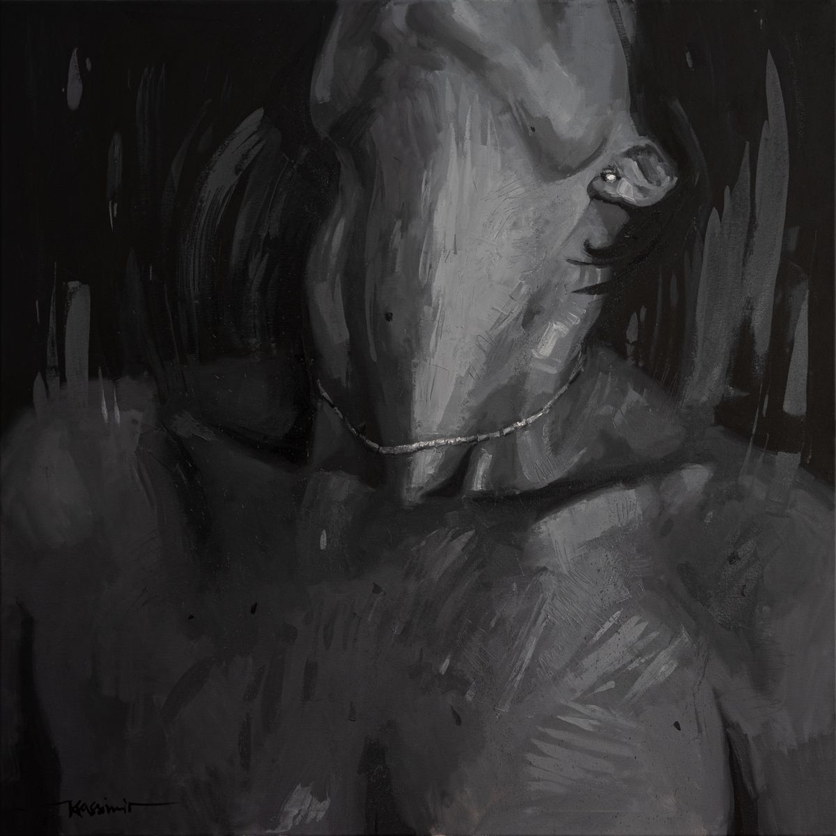 Sasha, Öl auf Leinwand, 100x100 cm