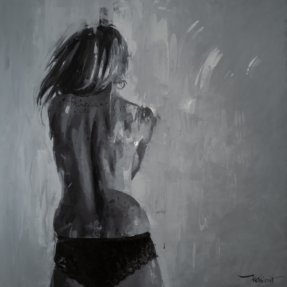 Christina, Öl auf Leinwand, 100x100 cm