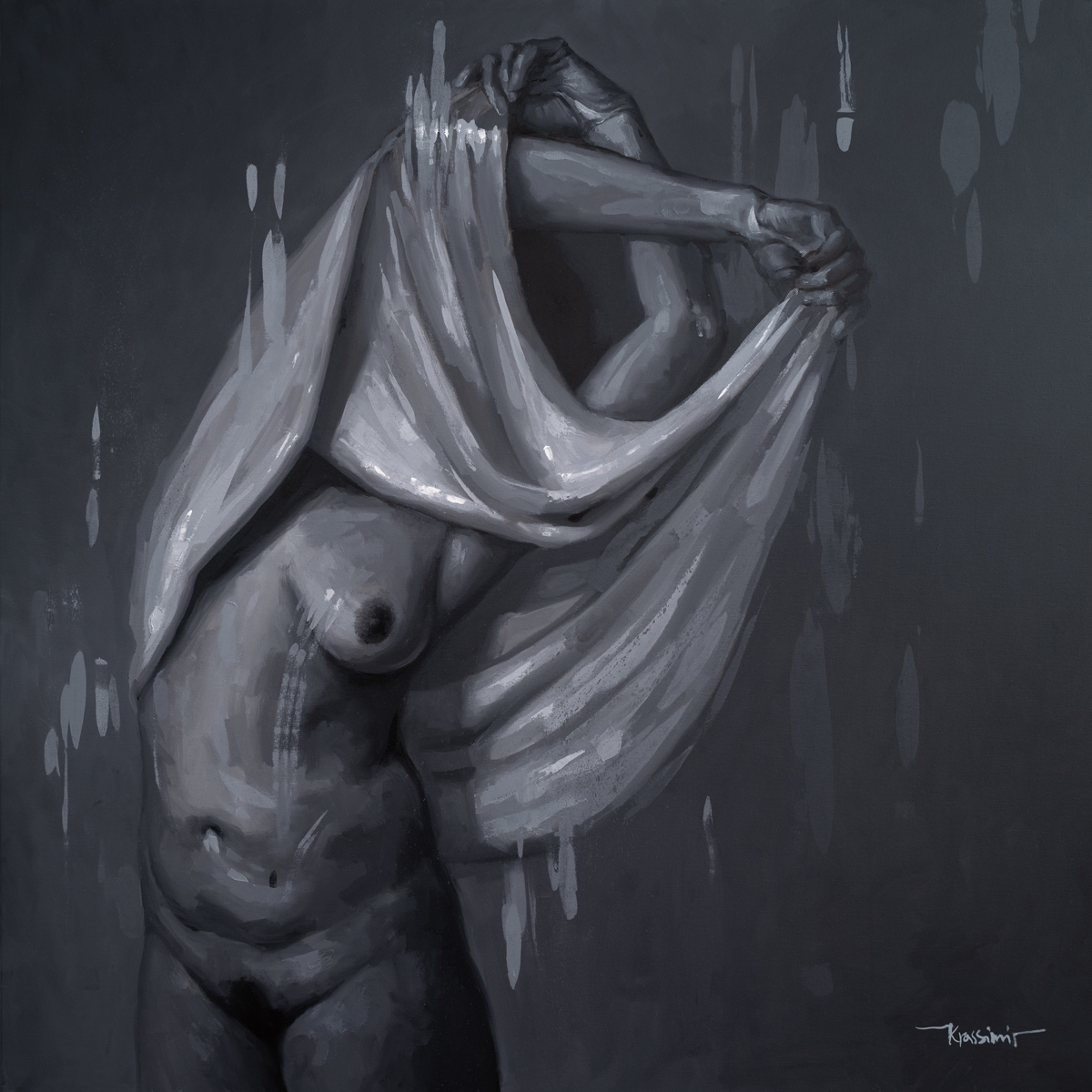 Sasha, Öl auf Leinwand, 100x100 cm