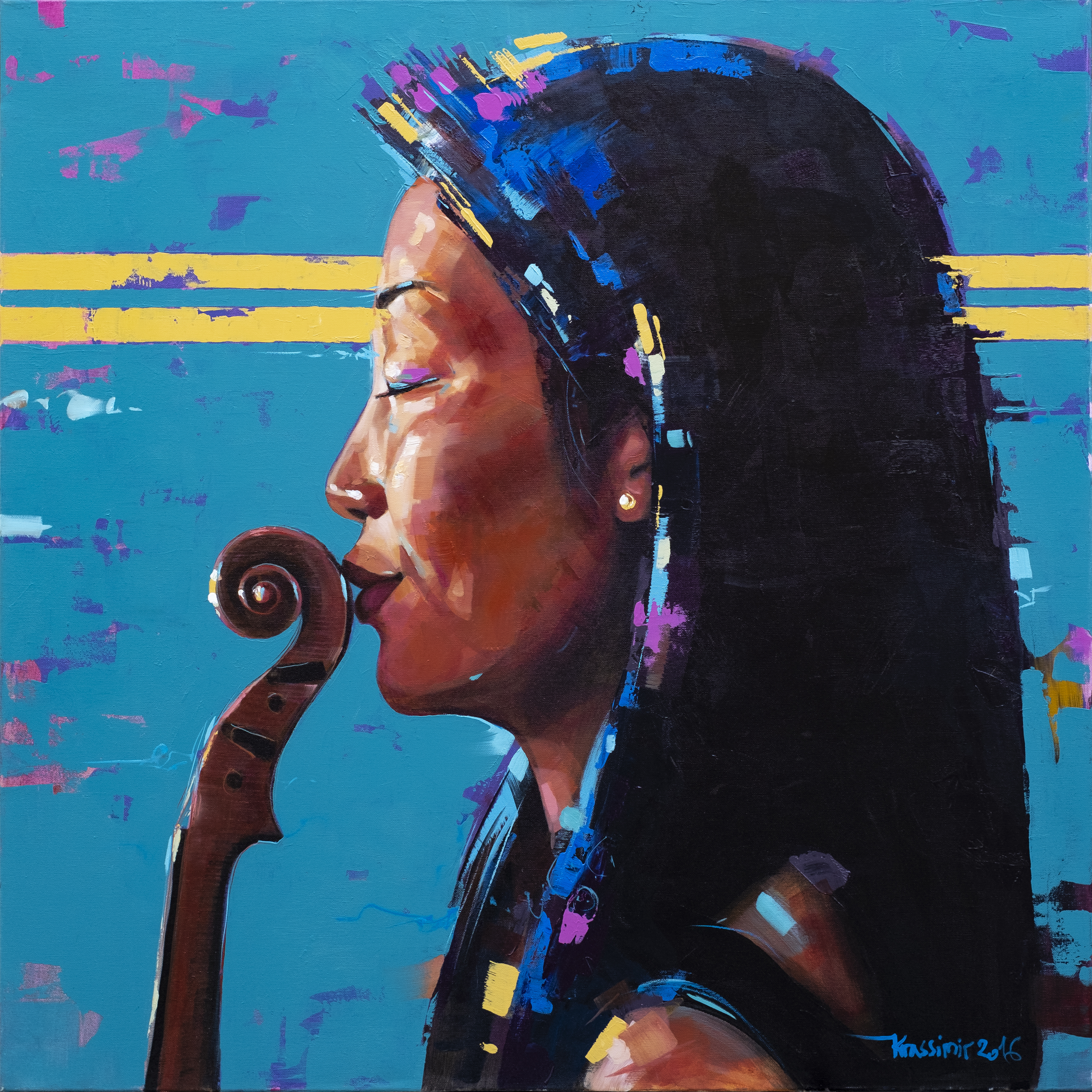 Tomoko, Öl auf Leinwand, 90x90 cm