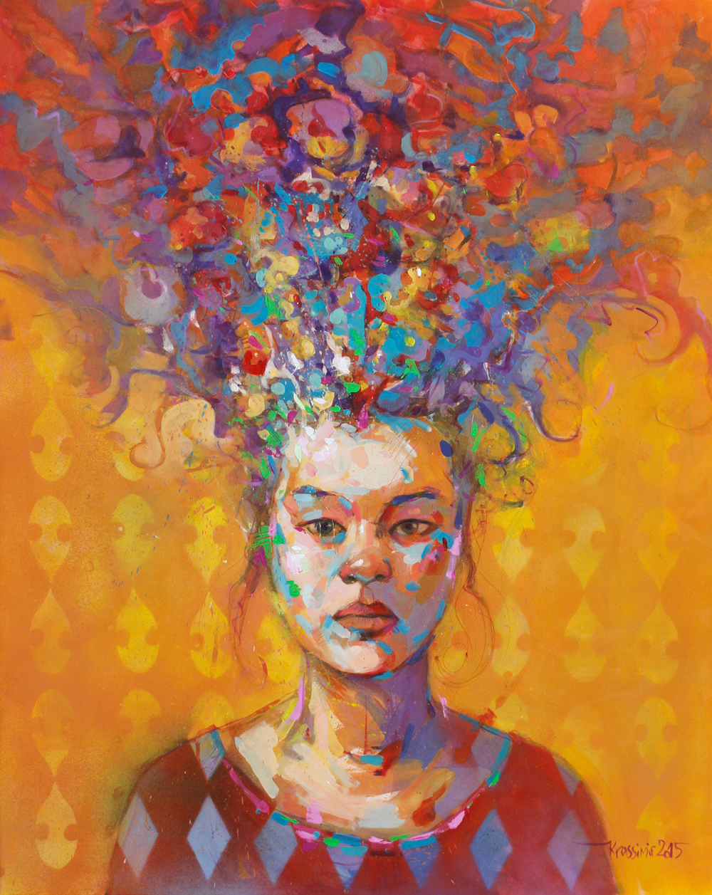 Matilda, Acryl und Öl auf Leinwand, 104x84 cm