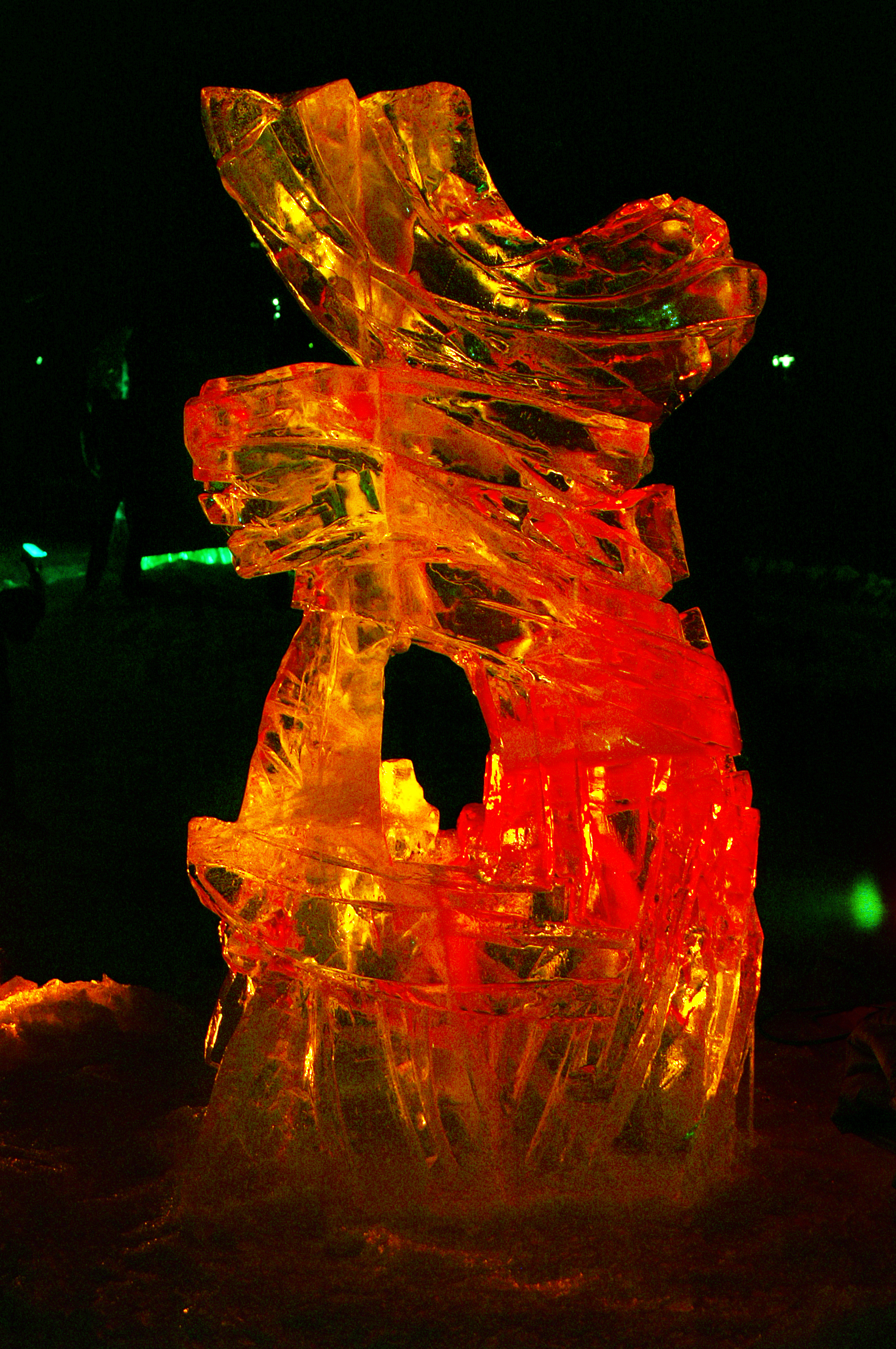 Eisskulptur für 1. Uppsala Eisfestival