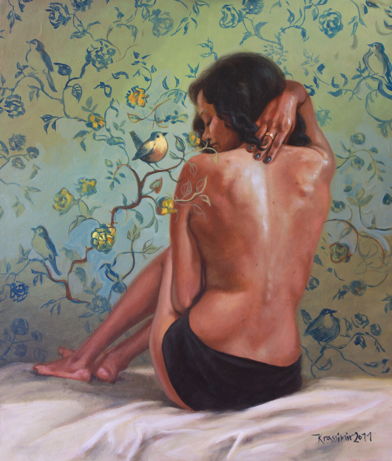Walaa, Öl auf Leinwand, 74x64 cm