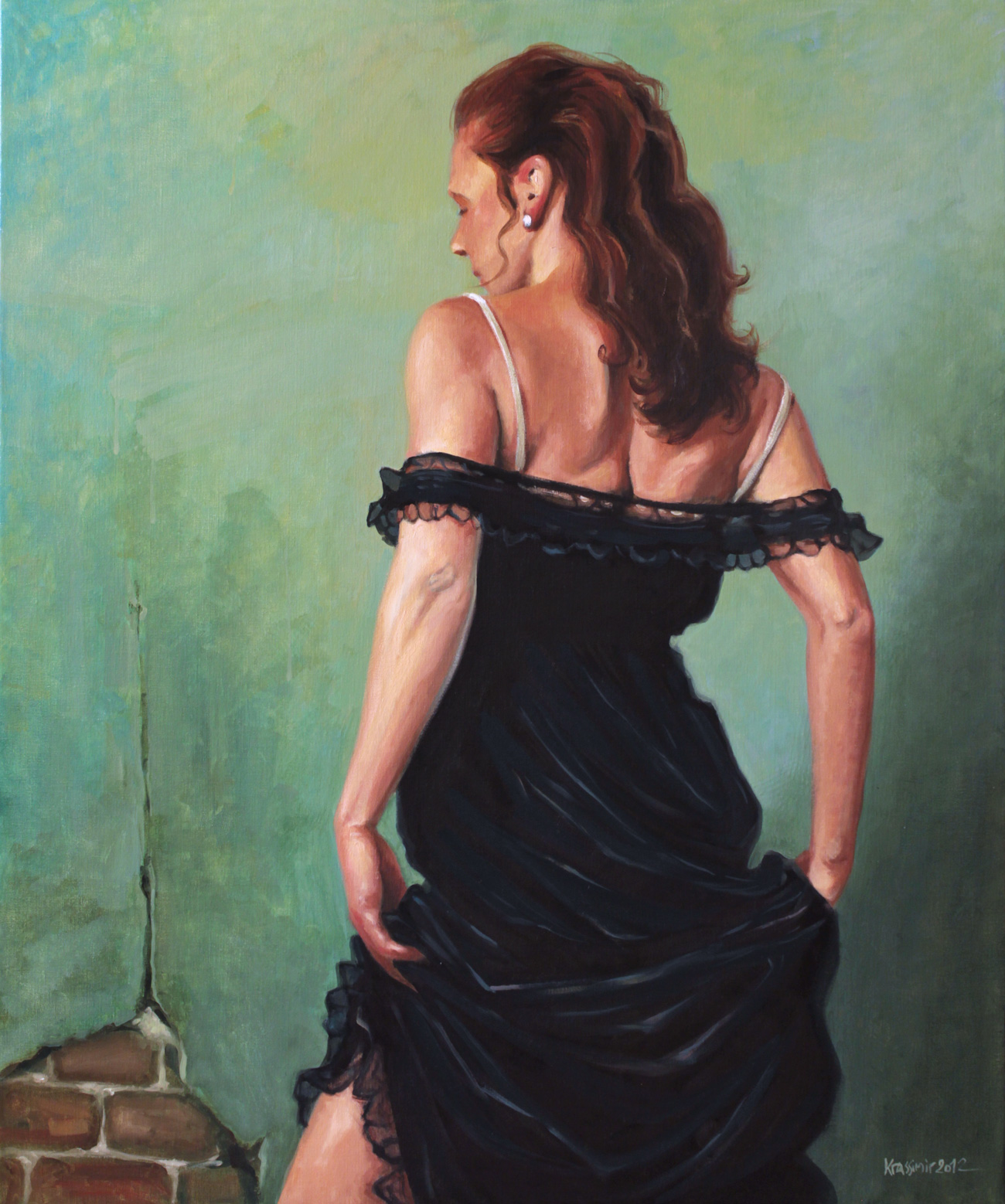 Rebecka, Öl auf Leinwand, 100x80 cm