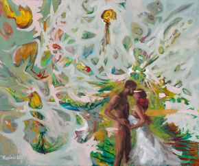 The Kiss, oil on canvas, 100x120cm
