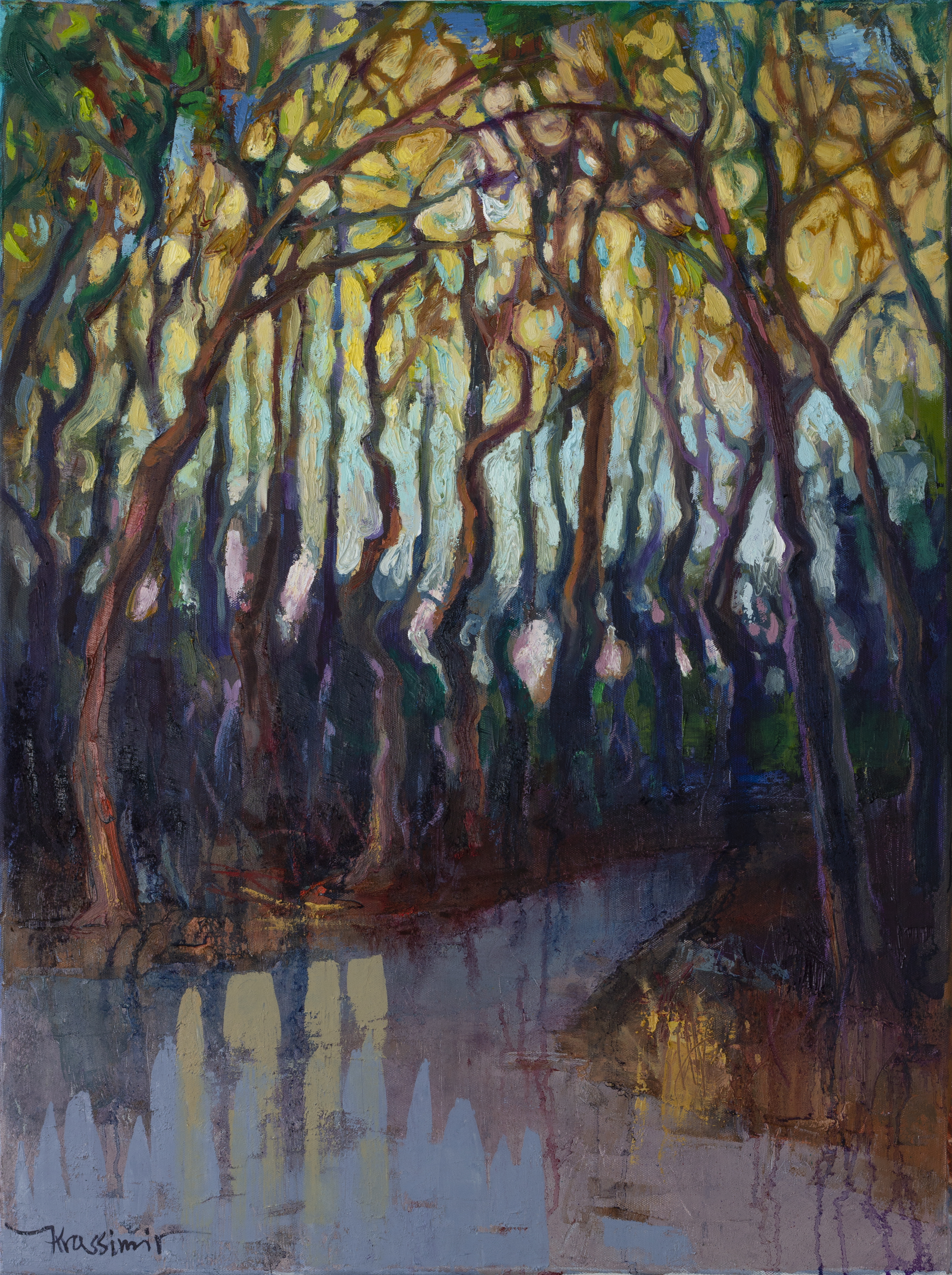 Nach dem Regen, Öl auf Leinwand 80x60 cm, 2018