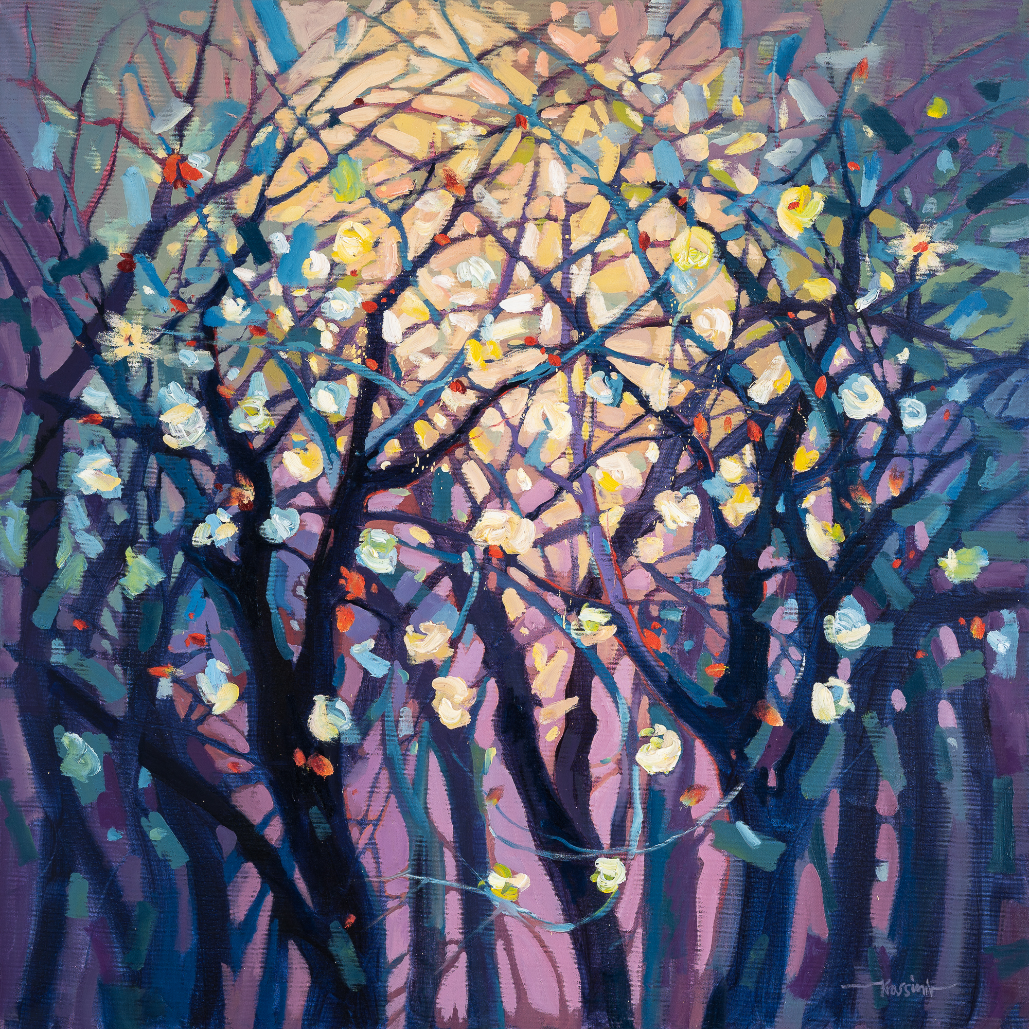 Secrets of the woods # 19, 100x100cm, Krassimir Kolev 2022