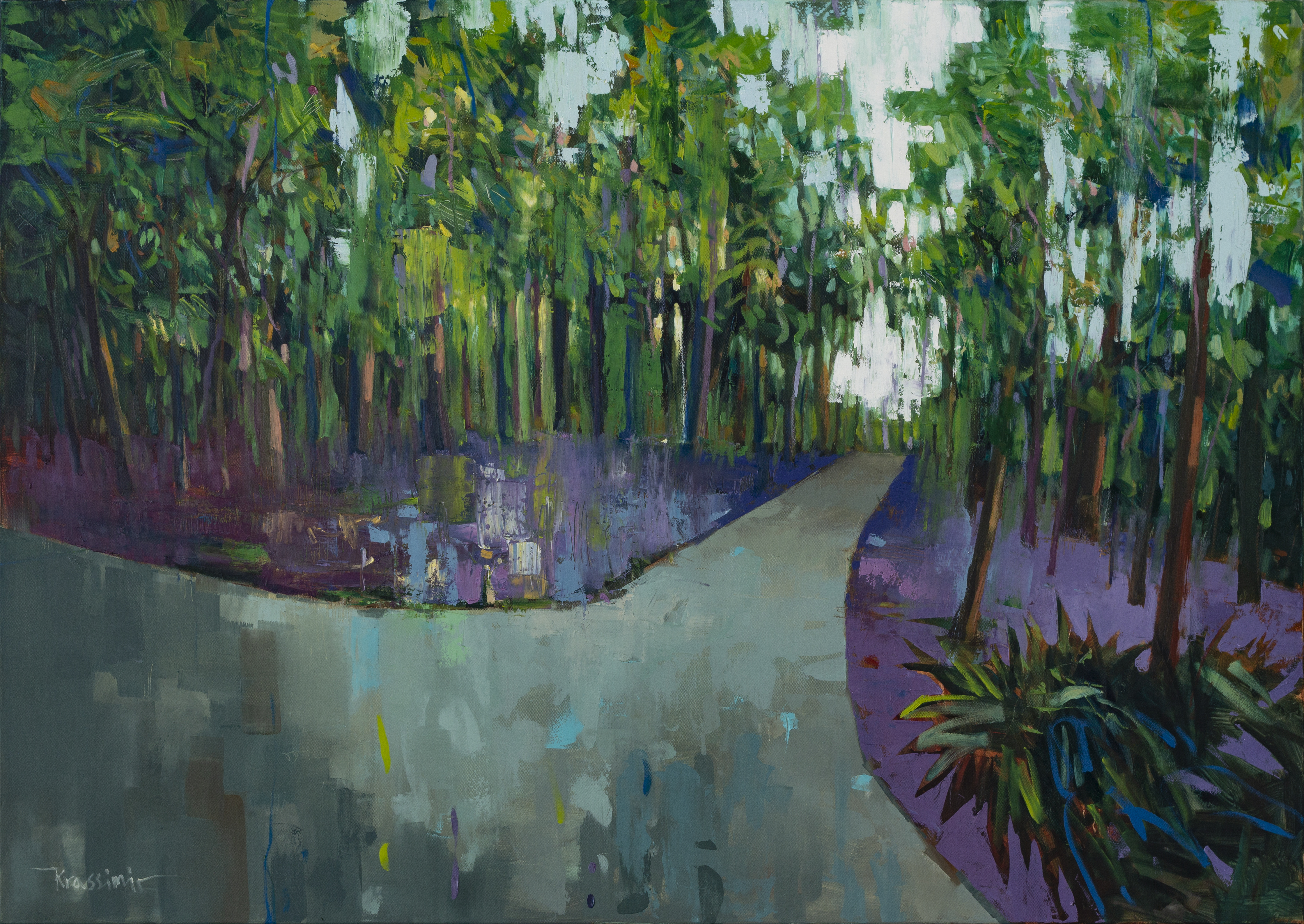 Sommermorgen, Öl auf Leinwand 100x140 cm, 2018
