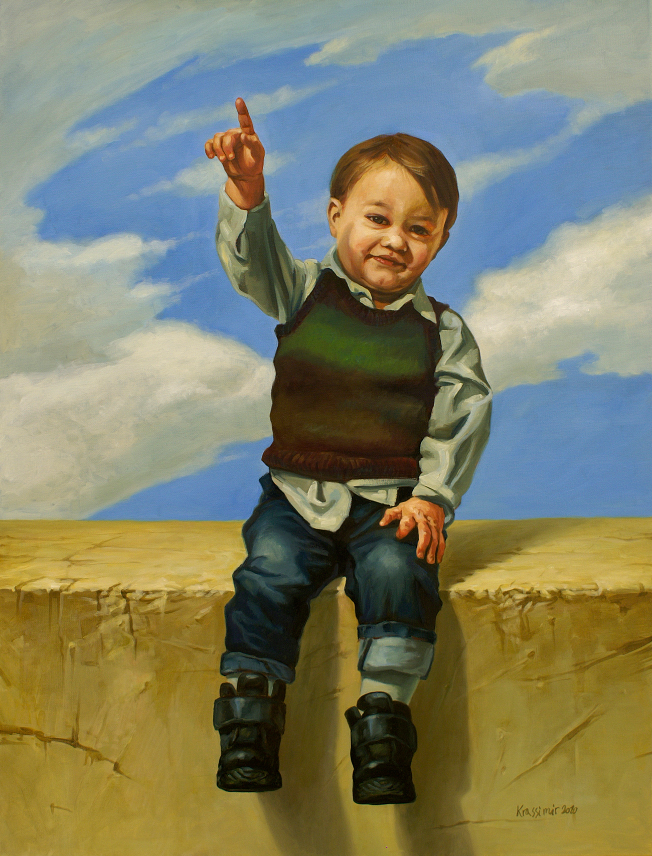 Adam, Öl aud Leinwand, 100x80 cm