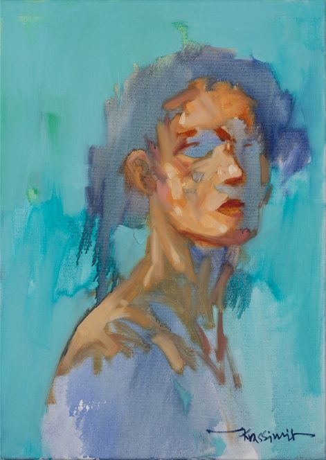 Portrait, Öl auf Leinwand, 70x50 cm