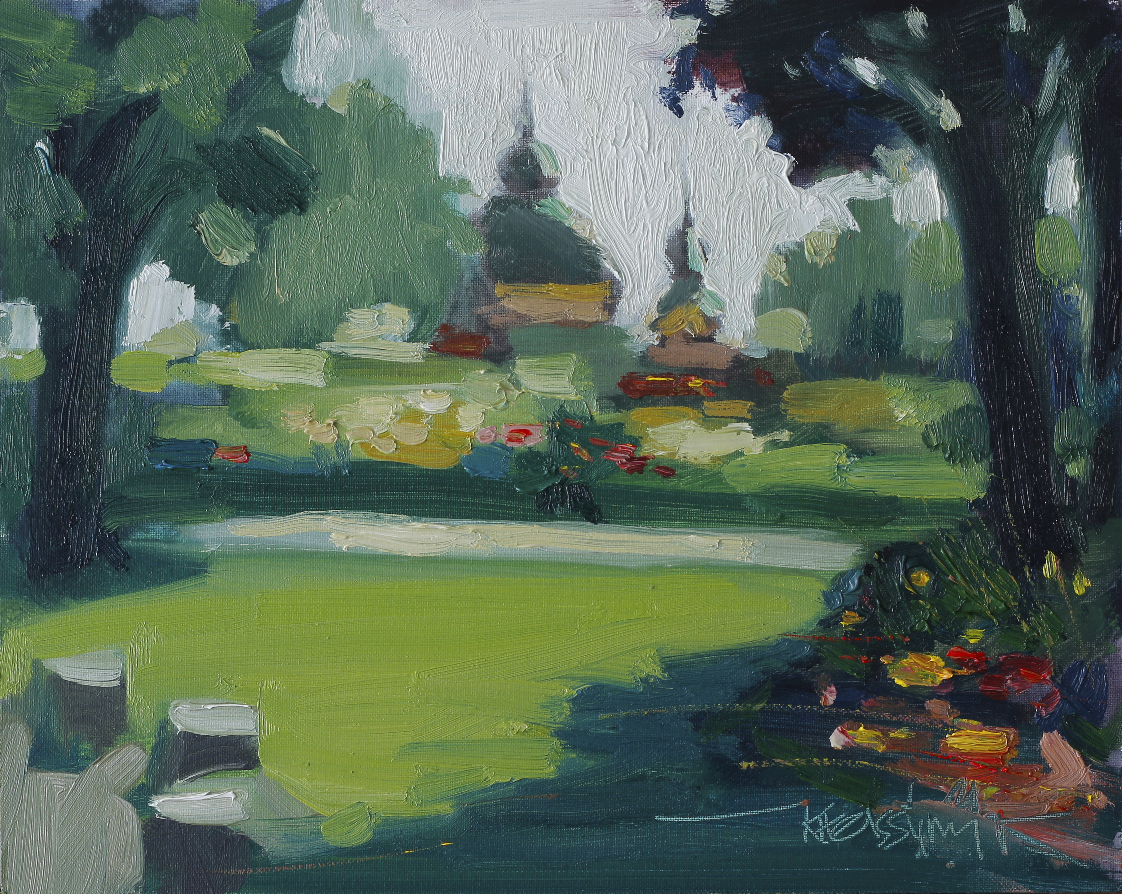 In der Ferne, Öl auf Leinwand 24x30 cm, 2017