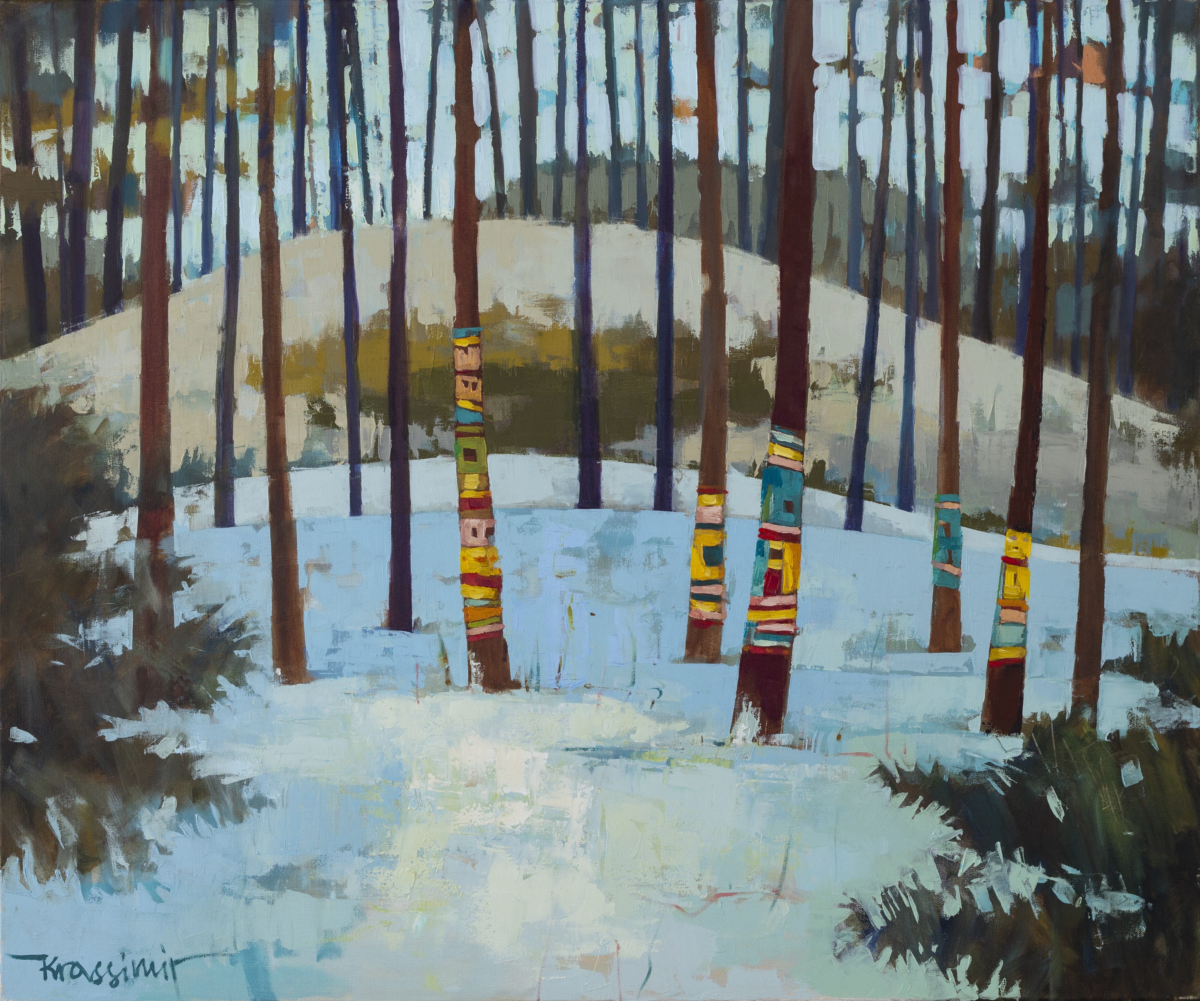 Liebevoll umhegt, Öl auf Leinwand 100x120 cm, 2019
