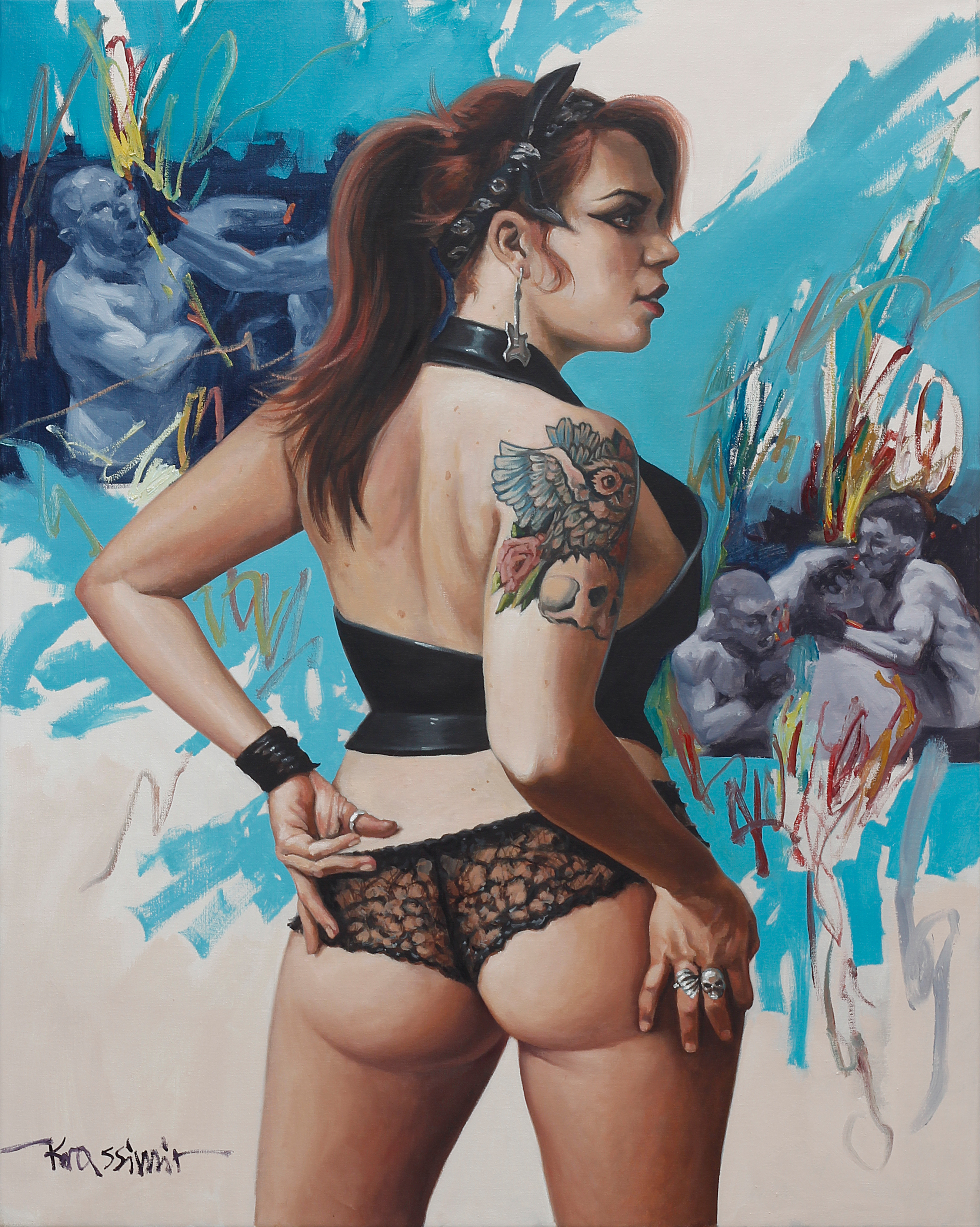 Sandra, Öl auf Leinwand, 100x80 cm