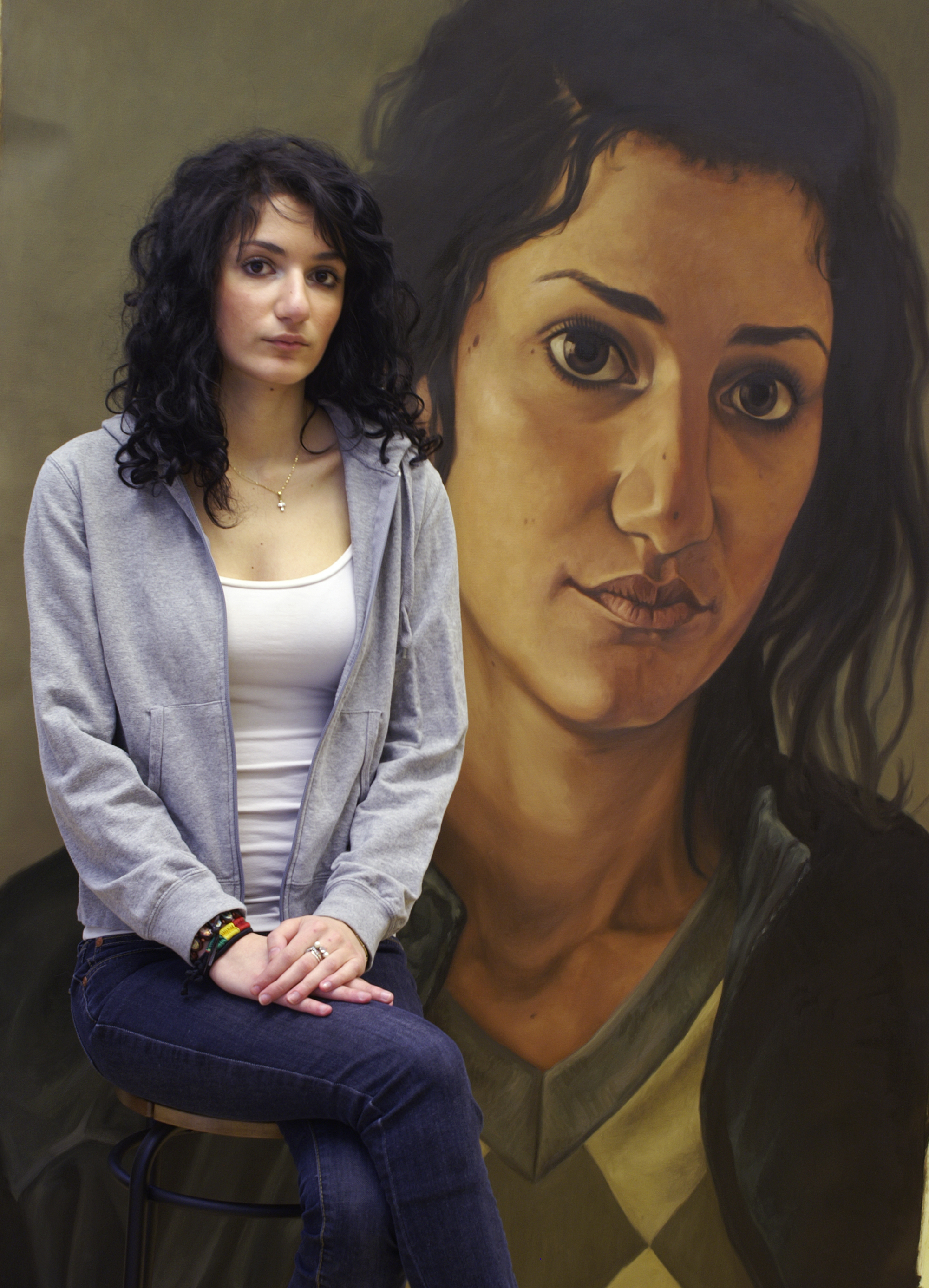 Amalia mit Ihrem Portrait